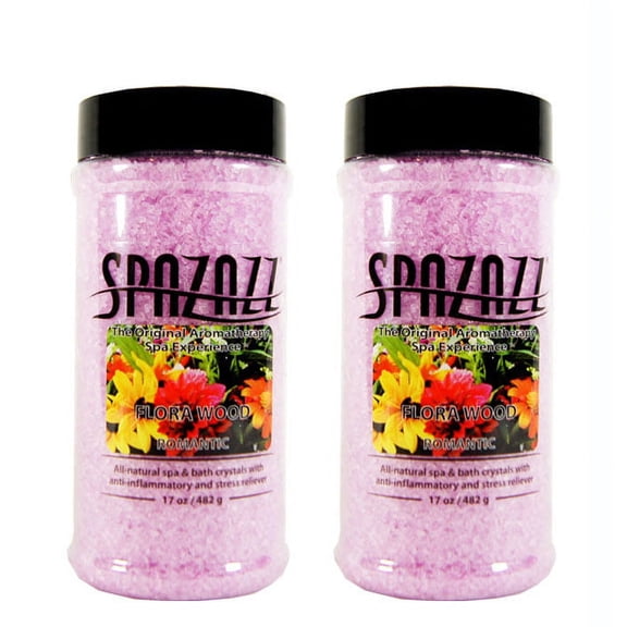 Spazazz Aromatherapy Spa and Bath Crystals - Flora Wood 17oz (2 Pack)