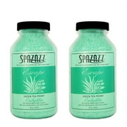 Spazazz Aromatherapy Escape Green Tea Peony Enlighten and Bath Crystals, 2 Pack - 22 oz Each. Crystals and Bath Salts for Hot Tub and Bathtub Spa - Aromatherapy Scented Salts for Relaxation!