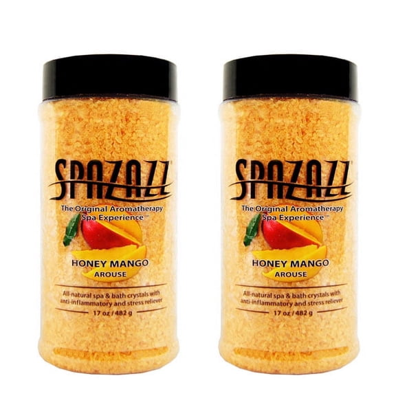 Spazazz Aromatherapy Spa and Bath Crystals - Honey Mango 17 oz (2 Pack)