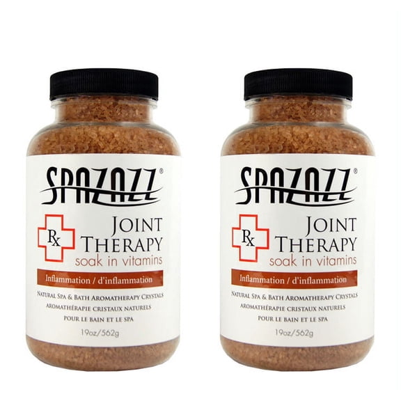 Spazazz Hot Tub Aromatherapy Joint Therapy Natural Spa & Bath Salt Crystals 19oz 2 Packs - Aromatherapy Bath Salts with Magnesium & Arnica - Safe for All Hot Tub and Spa Equipment