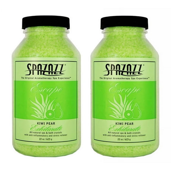 Spazazz Aromatherapy Spa and Bath Crystals - Kiwi Pear 22 oz (2 Pack)