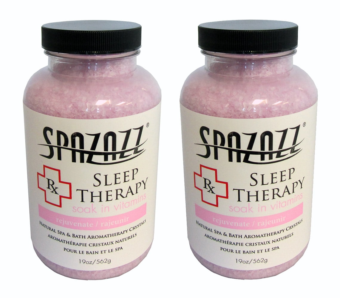 Spazazz Sleep Therapy Aromatherapy Bath Salt Crystals 2-Pack (19 Oz Each) - Spazazz Aromatherapy Bath Salts for Hot Tubs & Baths, Safe for All Spas & Bath Types