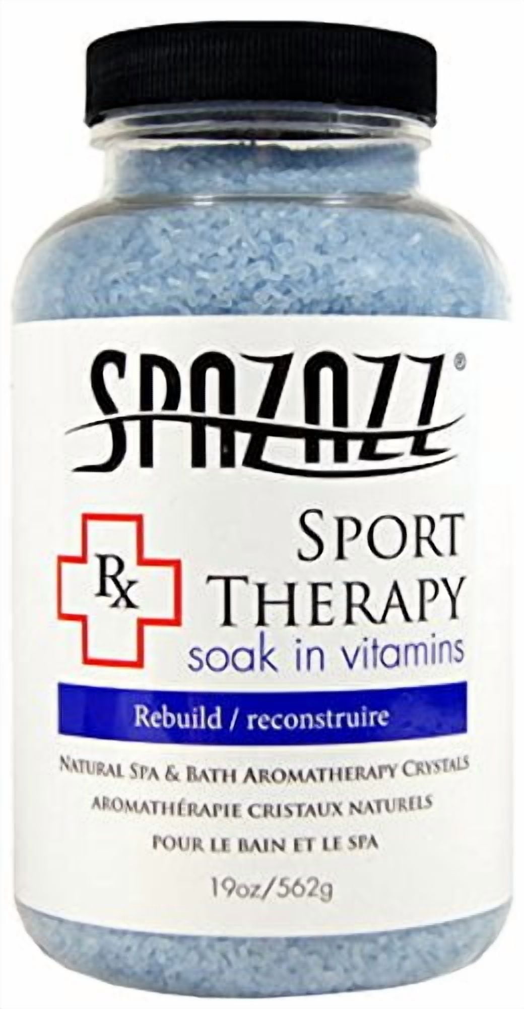 Spazazz SPZ-607 19 oz Aromatherapy Spa & Bath Crystals, Sport Therapy Rebuild