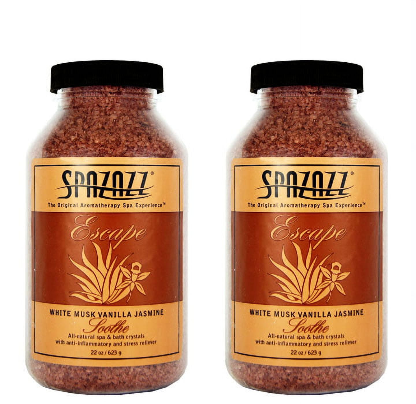Spazazz Aromatherapy Spa and Bath Crystals-White Musk Jasmine Vanilla 22oz 2Pack