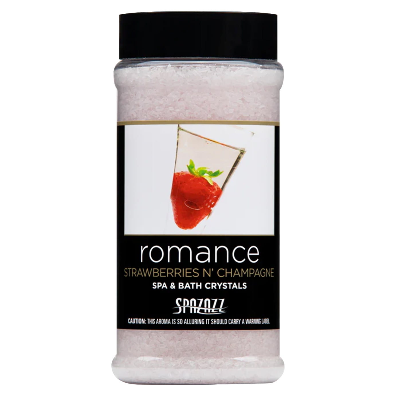 Spazazz Hot Tub Aromatherapy  Strawberries & Champagne - Romance, 17 oz Jar. Crystals and Bath Salts for Hot Tub and Bathtub Spa - Aromatherapy Scented Salts for Relaxation!