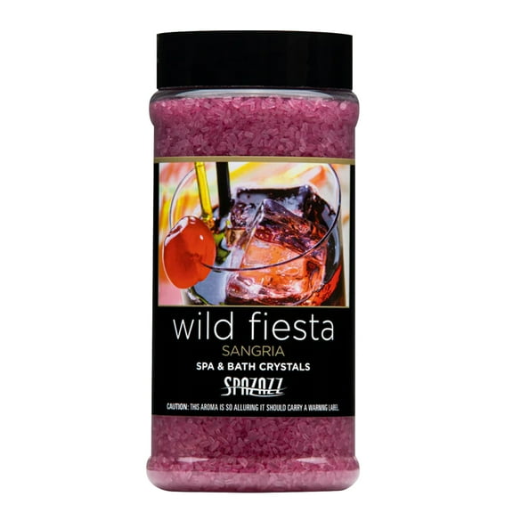 Spazazz Hot Tub Aromatherapy Wild Fiesta - Sangria 17 oz Jar. Crystals and Bath Salts for Hot Tub and Bathtub Spa - Aromatherapy Scented Salts for Relaxation!