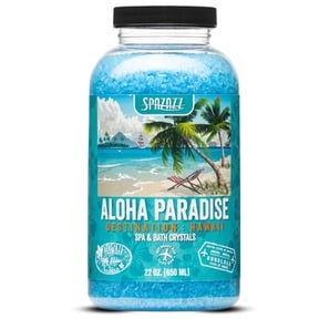 Spazazz Aloha Hawaii Paradise Destinations Aromatherapy Hot Tub and Bath Salt Crystals 22 oz. SPZ-303