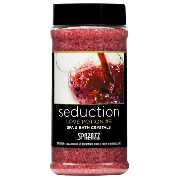 Spazazz Set the Mood Aromatherapy Love Potion No.9 Seduction, 17 oz. Crystals and Bath Salts for Hot Tub and Bathtub Spa - Aromatherapy Scented Salts for Relaxation!