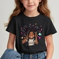 thumbnail image 1 of Spazoro Big Boys Girls Shirts Tee, Crew Neck Short Sleeve Graphic T-Shirts Cute Print Casual Summer Tops for Unisex Black Size 9 T, 1 of 7