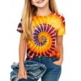 thumbnail image 1 of Spazoro Big Boys Girls Shirts Tee, Graphic T-Shirts Tie Dye Short Sleeve Crew Neck Casual Summer Tops for Unisex White Size 7 T, 1 of 5