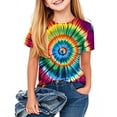 thumbnail image 1 of Spazoro Big Boys Girls Shirts Tee, Short Sleeve Crew Neck Tie Dye Graphic T-Shirts Casual Summer Tops for Unisex White Size 4 T, 1 of 5