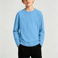 thumbnail image 1 of Spazoro Boys Pullover Sweatshirt, Relaxed Fit Soft Long Sleeve Crewneck Basic Casual Layering Tops for Daily Wear Sky Blue Size 5-6, 1 of 7