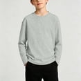 thumbnail image 1 of Spazoro Boys Pullover Sweatshirt, Soft Long Sleeve Relaxed Fit Crewneck Basic Casual Layering Tops for Daily Wear Gray Size 9-10, 1 of 7