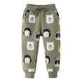 thumbnail image 1 of Spazoro Boys Sport Sweatpants, Loose Elastic Waist Drawstring Cute Pritn Casual Pants with Pockets for Little Kids Khaki Size 3 T, 1 of 8