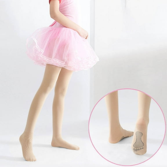 Spazoro Child Girls Socks, Breathable Casual 100%Cotton Long-tube Seamless Toe for No Rub Solid Color Comfortable Fit Socks for kids Girls Beige Size XL