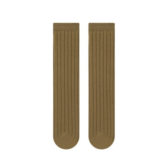 Spazoro Child Girls Socks, Seamless Toe for No Rub 100%Cotton Casual Stockings Solid Color Breathable Comfortable Fit Socks for kids Girls Green Size Free Size