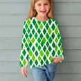 thumbnail image 1 of Spazoro Child Girls St. Patrick's Shirts Tee, Crew Neck Long Sleeve Heart Print Casual Pullover Tops for Kids Girls Green Size 4 T, 1 of 6