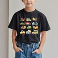 thumbnail image 1 of Spazoro Children's Boys Girls Shirts Tee, Car Print Short Sleeve Crew Neck Graphic T-Shirts Casual Summer Tops for Unisex Black Size 11 T, 1 of 6