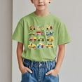 thumbnail image 1 of Spazoro Children's Boys Girls Shirts Tee, Crew Neck Graphic T-Shirts Car Print Short Sleeve Casual Summer Tops for Unisex Green Size 4 T, 1 of 6