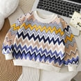 thumbnail image 1 of Spazoro Childs Girls Sweatshirts, Crew Neck Long Sleeve Fall Winter Printed Toddlers Kids Tops for Girls Boys Blue Size 4 T, 1 of 3