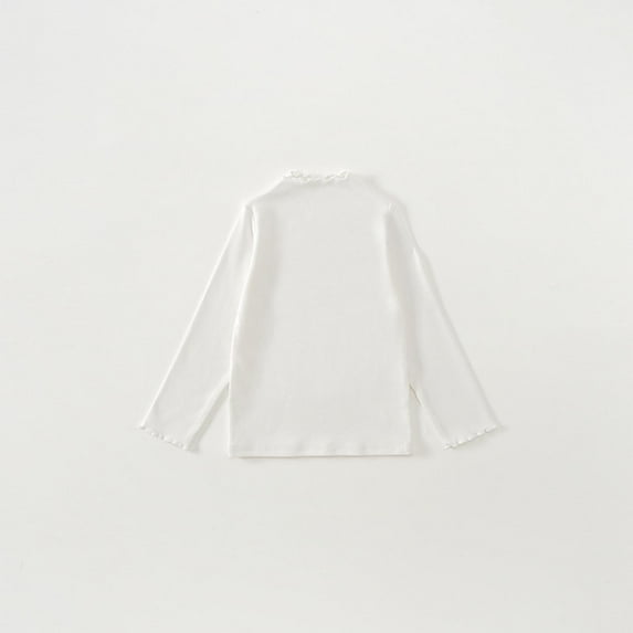 Spazoro Childs Girls Sweatshirts, Crew Neck Long Sleeve Solid Color Fall Winter Toddlers Kids Tops for Girls Boys White Size 9-10T