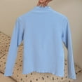 thumbnail image 1 of Spazoro Childs Girls Sweatshirts, Fall Winter Long Sleeve Solid Color Crew Neck Toddlers Kids Tops for Girls Boys Blue Size 1-2T, 1 of 3