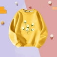 thumbnail image 1 of Spazoro Childs Girls Sweatshirts, Graphic Crew Neck Fall Winter Long Sleeve Toddlers Kids Tops for Girls Boys Yellow Size 4 T, 1 of 3