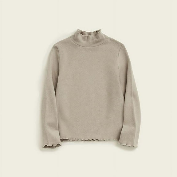 Spazoro Childs Girls Sweatshirts, Solid Color Crew Neck Fall Winter Long Sleeve Toddlers Kids Tops for Girls Boys Gray Size 2-3T