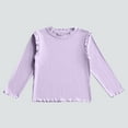 thumbnail image 1 of Spazoro Childs Girls Sweatshirts, Solid Color Long Sleeve Crew Neck Fall Winter Toddlers Kids Tops for Girls Boys Purple Size 1-2T, 1 of 4