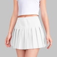 thumbnail image 1 of Spazoro Girls Flared Skort, Casual Lightweight A-Line Elastic Waist Mini Skirt for School Wear White Size 7-8, 1 of 7