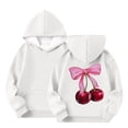 thumbnail image 1 of Spazoro Girls Hooded Sweatshirts, Fashion Long Sleeve Printed Soft & Comfy Fall Winter Tops for Girls White Size 10 T, 1 of 5