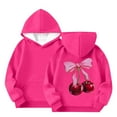 thumbnail image 1 of Spazoro Girls Hooded Sweatshirts, Fashion Soft & Comfy Printed Long Sleeve Fall Winter Tops for Girls Hot Pink Size 5 T, 1 of 5