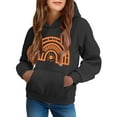 thumbnail image 1 of Spazoro Girls Hooded Sweatshirts, Long Sleeve Soft & Comfy Fashion Cute Print Fall Winter Tops for Girls Black Size 4 T, 1 of 6