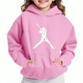 thumbnail image 1 of Spazoro Girls Hooded Sweatshirts, Long Sleeve Soft & Comfy Fashion Printed Fall Winter Tops for Girls Pink Size 13 T, 1 of 4