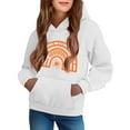 thumbnail image 1 of Spazoro Girls Hooded Sweatshirts, Soft & Comfy Fashion Cute Print Long Sleeve Fall Winter Tops for Girls White Size 13 T, 1 of 6