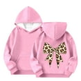thumbnail image 1 of Spazoro Girls Hooded Sweatshirts, Soft & Comfy Long Sleeve Fashion Printed Fall Winter Tops for Girls Pink Size 5 T, 1 of 5