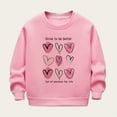 thumbnail image 1 of Spazoro Girls Swearshirts, Fall Winter Fleece Lined Crew Neck Cute Print Casual Pullover Tops for Girls Pink Size 11 T, 1 of 5