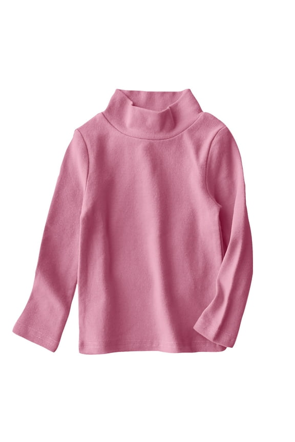 Girls Sweatshirts, Fall And Winter Round Neck Casual Solid Color Long Sleeve Tops For Girls Hot Pink Size 6 T