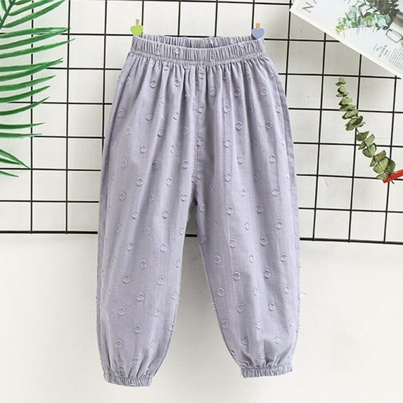 Spazoro Kids Boys Sweatpants, Casual Elastic Waist Spring Solid Color Loose Joggers for Child Boys Gray Size 5-6T