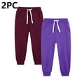 thumbnail image 1 of Spazoro Kids Boys Sweatpants, Soft & Warm Elastic Waist Solid Color 2 PC Baggy Casual Joggers Pants for Boys Coffee Size 9 T, 1 of 3