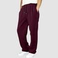 thumbnail image 1 of Spazoro Kids Boys Sweatpants with Pockets, Elastic String Fleece Lined Solid Color Soft & Warm Casual Pants for Boys Wine Size 6-7T, 1 of 6