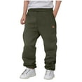 thumbnail image 1 of Spazoro Kids Boys Sweatpants with Pockets, Soft & Warm Baggy Solid Color Elastic Waist Casual Joggers Pants for Boys Army Green Size 4-5T, 1 of 3