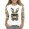 thumbnail image 1 of Spazoro Kids Child Girls Casual T-Shirts Tee, Rabbit Print 3/4 Sleeve Crew Neck Summer Fashion Loose Tops Trousers for Girls Pink Size 9-10T, 1 of 4