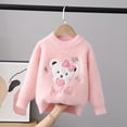 thumbnail image 1 of Spazoro Kids Girls Boys Sweaters, Casual Crew Neck Long Sleeve Thickening Warm Shirts for Child Girls Pink Size 6 T, 1 of 9