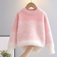 thumbnail image 1 of Spazoro Kids Girls Boys Sweaters, Casual Crew Neck Thickening Long Sleeve Warm Shirts for Child Girls Pink Size 15 T, 1 of 6