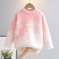 thumbnail image 1 of Spazoro Kids Girls Boys Sweaters, Casual Long Sleeve Crew Neck Thickening Warm Shirts for Child Girls Pink Size 5 T, 1 of 3