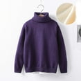 thumbnail image 1 of Spazoro Kids Girls Boys Sweaters, Casual Long Sleeve Crew Neck Thickening Warm Shirts for Child Girls Purple Size 130 7 T, 1 of 3