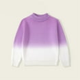 thumbnail image 1 of Spazoro Kids Girls Boys Sweaters, Crew Neck Thickening Long Sleeve Casual Warm Shirts for Child Girls Purple Size 11 T, 1 of 3