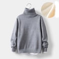thumbnail image 1 of Spazoro Kids Girls Boys Sweaters, Long Sleeve Thickening Casual Crew Neck Warm Shirts for Child Girls Gray Size 120 5 T, 1 of 3