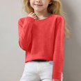 thumbnail image 1 of Spazoro Kids Girls Boys Sweaters, Long Sleeve Thickening Casual Crew Neck Warm Shirts for Child Girls Watermelon Red Size 14-15T, 1 of 7